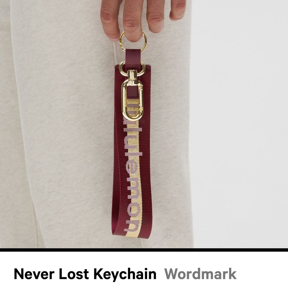 Lululemon | never lost keychain | deep luxe wordmark - Picture 4 of 8
